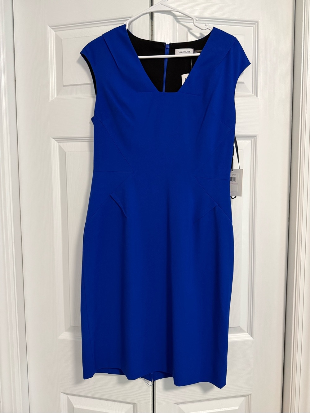 Calvin Klein Royal Blue Cap Sleeve Sheath Dress NWT